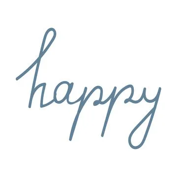 Happy Vector Lettering Stockillustratie