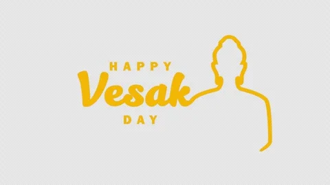 Happy Vesak Day Alpha Channel with Buddha Stock Footage 273013053