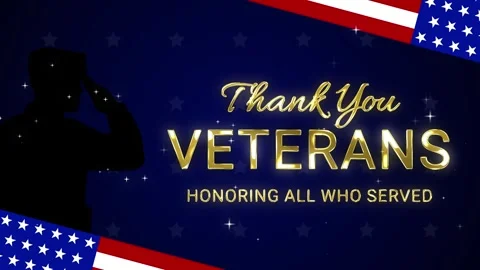Happy veterans day gold animated veterans day thank you veterans honoring a.. Stock Footage 268282989