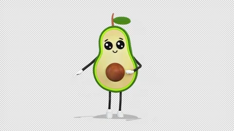 Happy walk avocado 库存影片 168029413