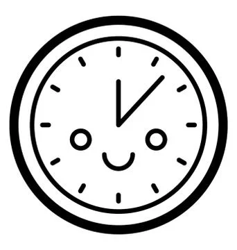 Happy Wall Clock Stock Illustration