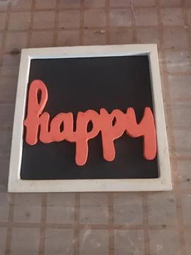 Happy Wall Decor Foto stock