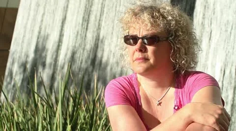 Happy at Waterfall Stock Footage 22796499