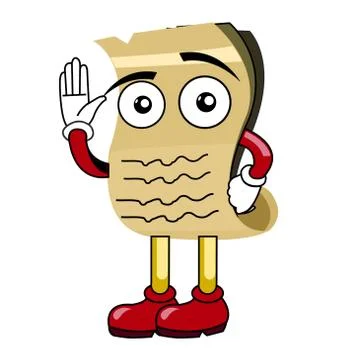 Happy waving parchment Stock Illustration
