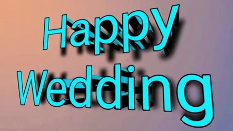 Happy wedding concept with words  Stock-Footage 327141443