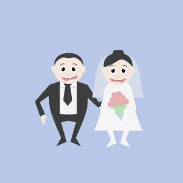 Happy wedding Stock Illustration