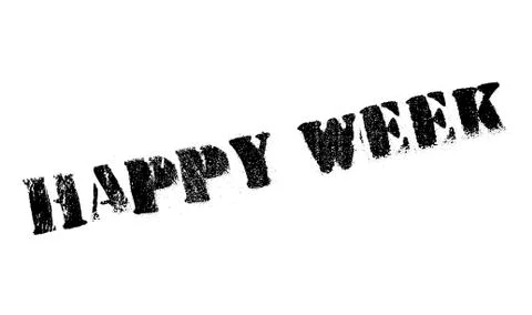 Happy Week rubber stamp Stock Illustration