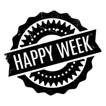 Happy Week rubber stamp Stock Illustration