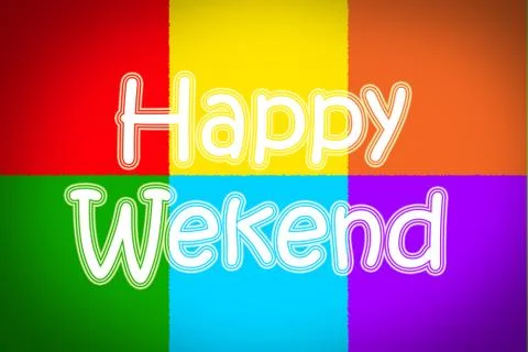 Happy weekend blackboard Stock Illustration