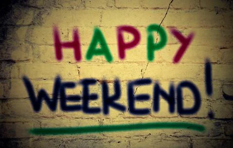 Happy weekend concept Stock Illustration