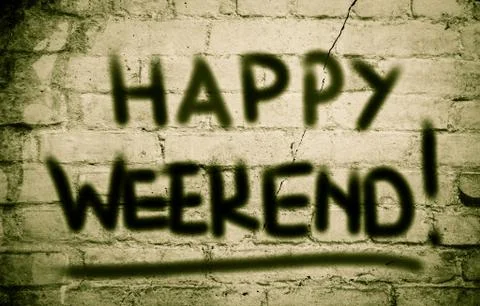 Happy weekend concept Illustrazione stock