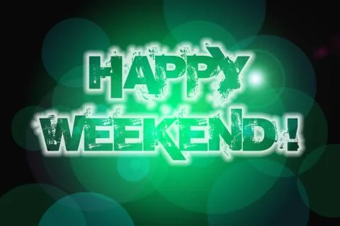 Happy weekend concept Stock Illustration