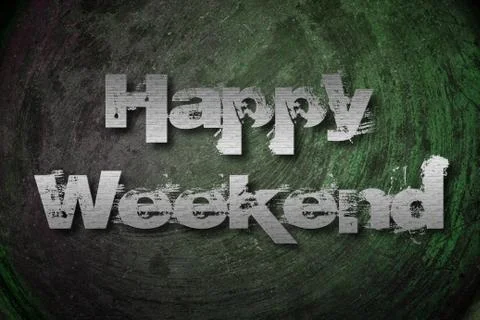Happy weekend concept Stock Illustration