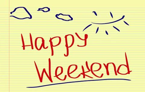 Happy Weekend Concept Stock Illustration