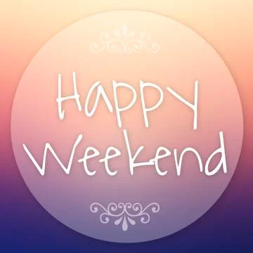 Happy weekend summer background. Stock Illustration