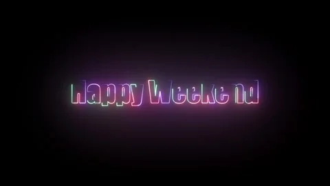 Happy Weekend Text Animation Stock Footage 324802293