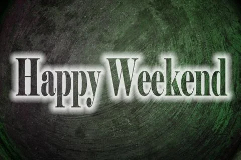 Happy weekend text on background Stock Illustration