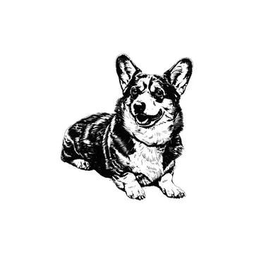 Happy Welsh Corgi Dog. Vector illustration design. Stock Illustration