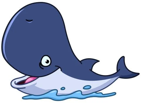 Happy whale Stock Illustration