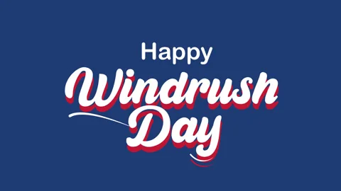 Happy Windrush Day animation text Stock Footage 276674874