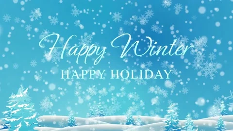 Happy winter holidays greeting Stock Footage 227326435