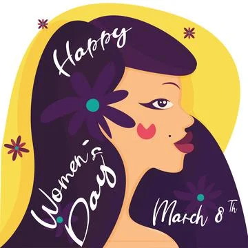 Happy womens day card Stock Illustration