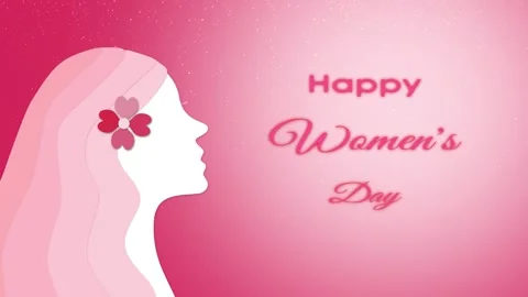 Happy womens day loop animation background Stock Footage 332811295