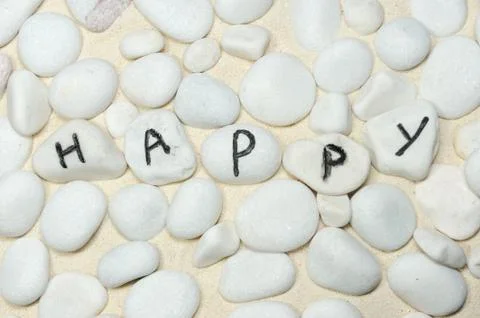 Happy word Stock Photos