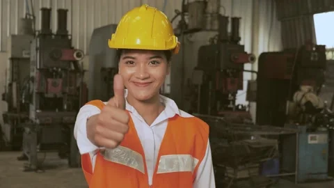 happy industrial workers