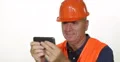Happy Worker Person Use Cellphone Message Social Network Family Communication 4k or 4k+ Resolution
