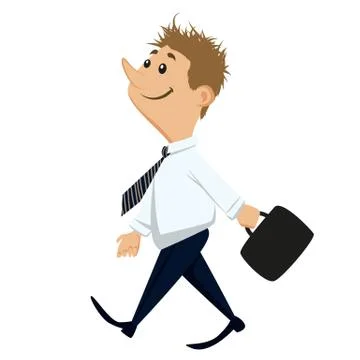 Happy working man Stock Illustration