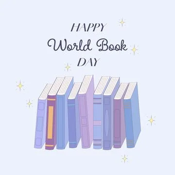 Happy world book Stock Illustration