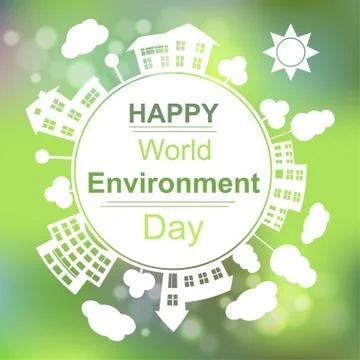 Happy World Environment Day Stock Illustration