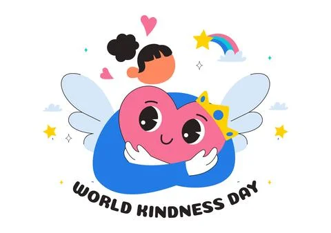 Happy World Kindness Day Vector Illustration on November 13 featuring Earth.. Stock Illustration