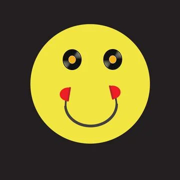 Happy yellow smiley face Stock Illustration