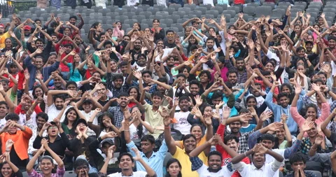 Happy young Audience clapping Progrom Stock Footage 171463233