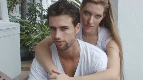 Happy young couple embracing Stock Footage 8737101