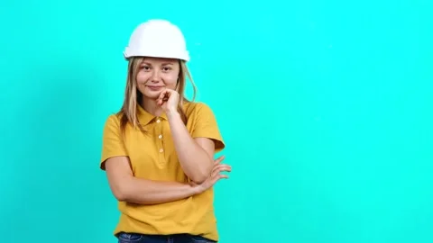 The happy young engineer smiles at the camera Stock Footage 144751615