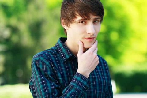 Happy young guy Stock Photos