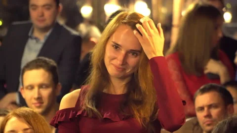 Happy young having quiz at the educational event. Kyiv, Ukraine 10.05.2019 Stock Footage 107874901