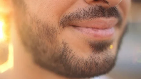 Happy young man concept smiling at camera confidence successful relaxed male Stock Footage 109458714