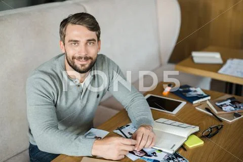 Happy young specialist Stock Photos