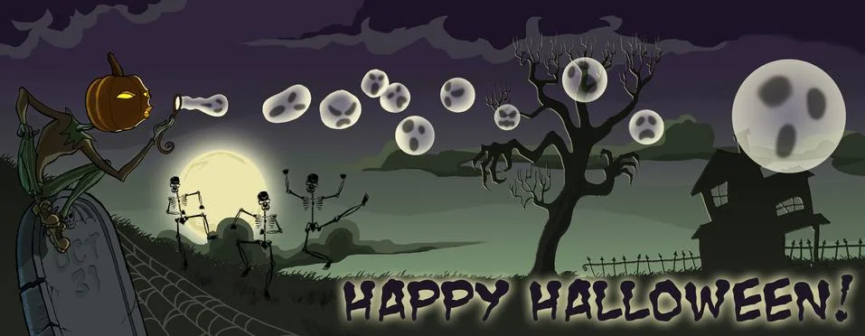 HappyHALLOWEENwithTYPE Stock Illustration