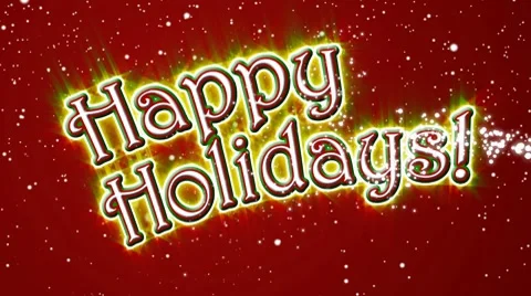 HappyHolidaysRedBG Stock Footage 8921029