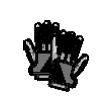 Haptic vr gloves pixel art vector illustration Stock Illustration
