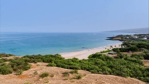 Hapuna Beach State Park Orbit Stock Footage 91369533