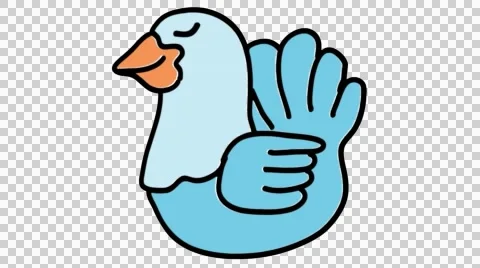 Hapy Bird hand drawn animation line sketch with transparent background Stock Footage 44203724