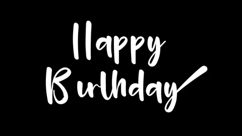 Hapy Birthay white text animated Stock Footage 295653174