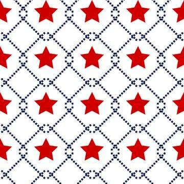 Hapy Independence Day seamless pattern vector Stock Illustration