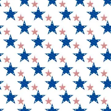 Hapy Independence Day seamless pattern vector Stock Illustration